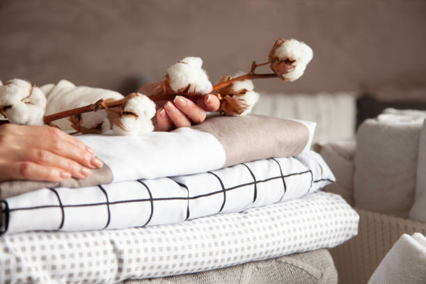 Astuce de lavage de draps en percale de coton